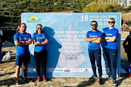Datça Kış Yüzme Maratonu Soğuk Ege Denizi Sularında Gerçekleşti...