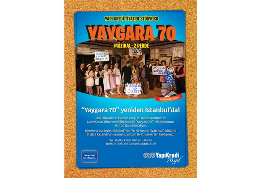 “YAYGARA 70 “ Avrupa Yakası, Akatlar Kültür Merkezi'nde!