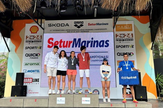 Yüzme takımı sporcularımız Marmaris AquaChallenge yüzme yarışlarından toplam 17 madalya ile döndü!