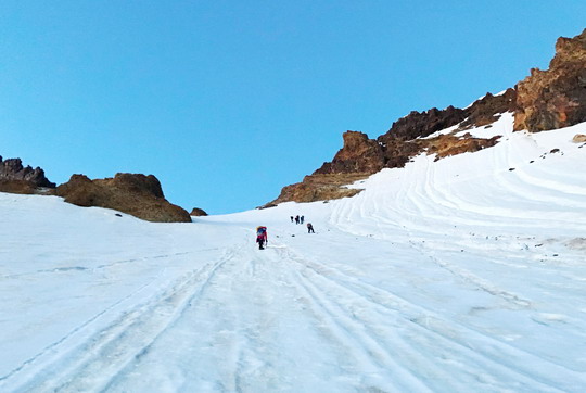 Erciyes Zirve tırmanışı.