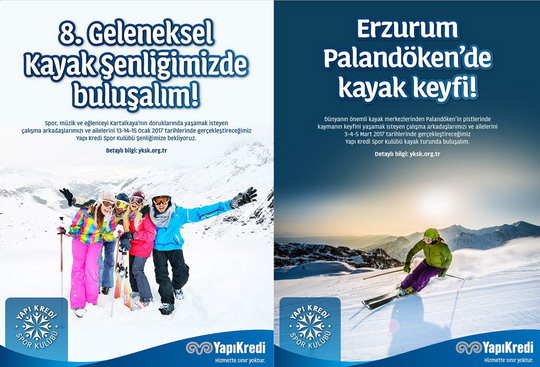 Yapı Kredi 2017 Kış Sezonu Kayak Organizasyonları başlıyor!